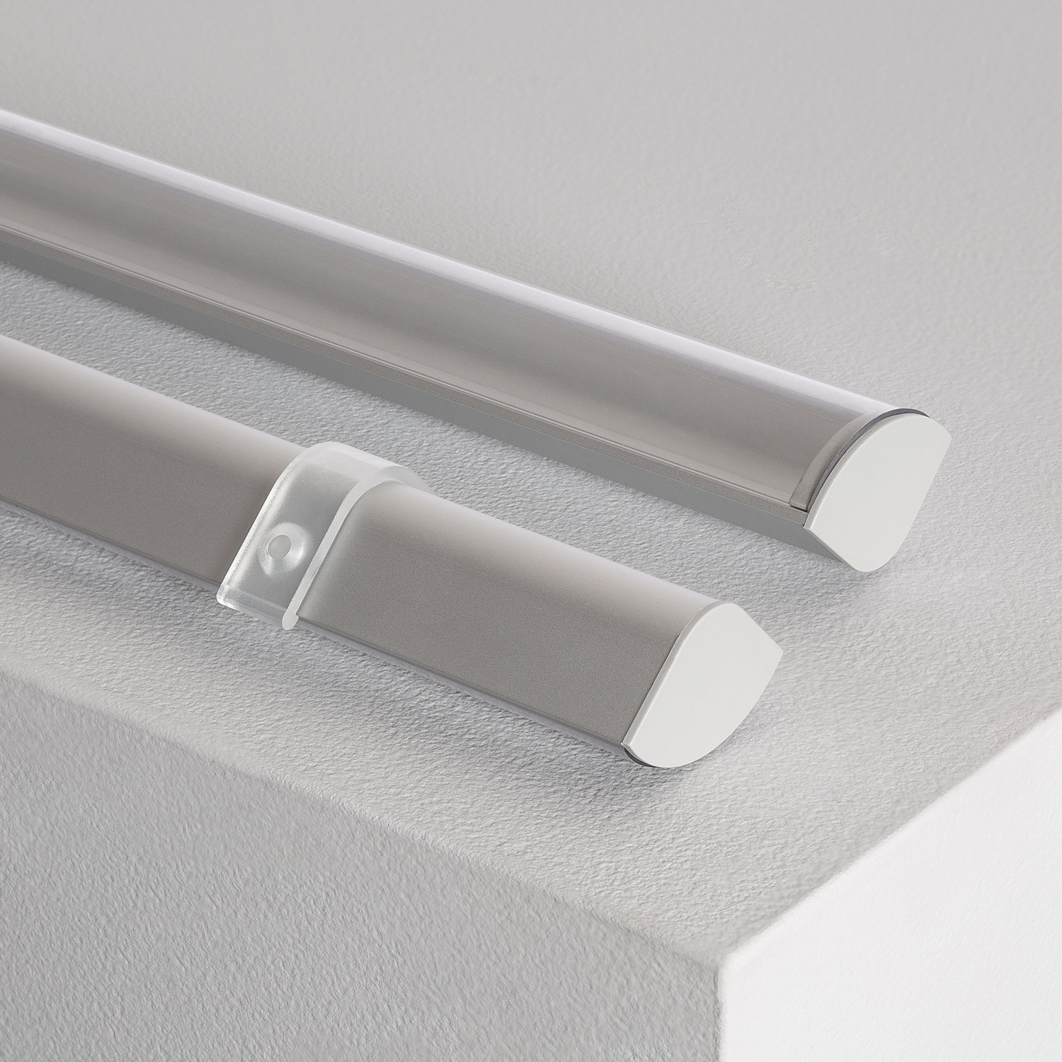 Aluminium Hoekprofiel Met Doorlopende Cover Voor LED Strips Tot 20 Mm