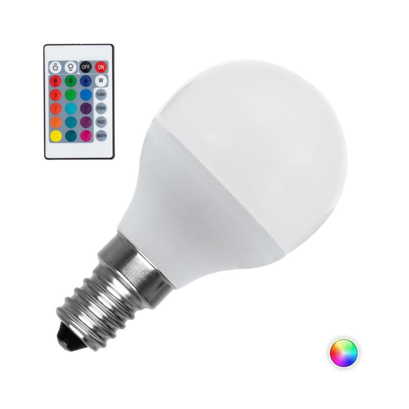 Product of E14 Dimmable RGBW LED Bulb 4.5W G45 450 lm 