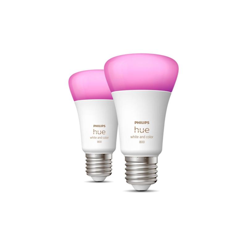 Product of Pack of 2u E27 Smart LED Bulbs PHILIPS Hue White 6.5W A60 570 lm