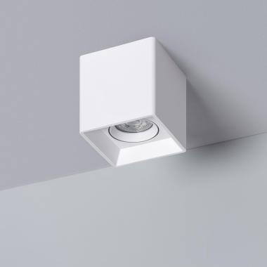 Product of Square Ceiling Lamp in White with GU10 Space Bulb 