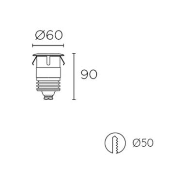 Produkt von Bodeneinbaustrahler Aussen Rund Gea Signaling LEDS-C4 55-9620-54-CL