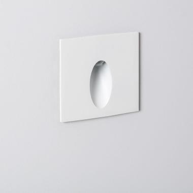 Produit de Balise LED Extérieure 3W Encastrable au Mur Carée Bombée Wabi Blanche 