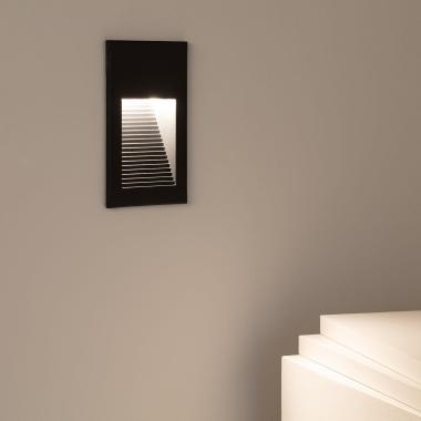 Produit de Balise LED Extérieure 5W Encastrable au Mur Goethe Noire