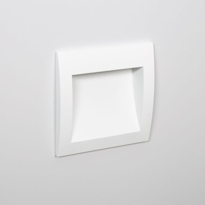 Produit de Balise LED Extérieure 4W Encastrable au Mur Carrée Natt Blanche 