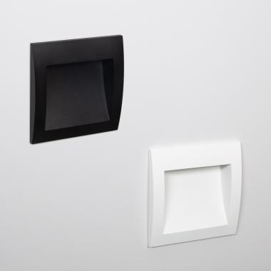 Produit de Balise LED Extérieure 4W Encastrable au Mur Carrée Natt Blanche 