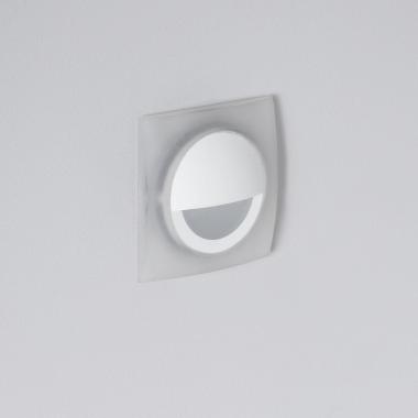 Produit de Balise LED 3W Encastrable au Mur Carrée Occulare Blanche