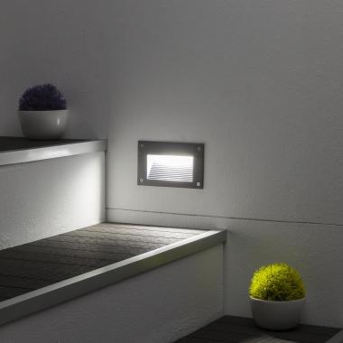 Produit de Balise LED Extérieure 3W Encastrable au Mur Mystic Grise