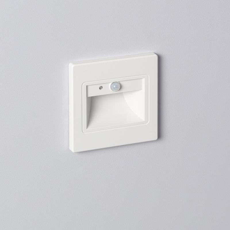 Product of 1.5W Bark Recessed Wall LED Spotlight with PIR and Twilight Sensor in White