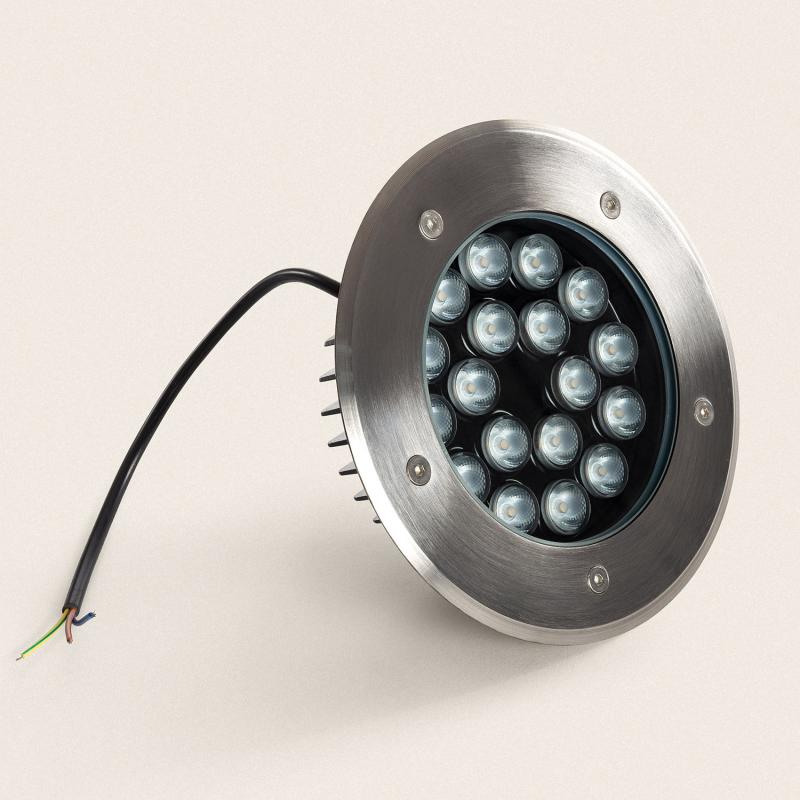 Product of 18W Solid Ground Recessed Outdoor Spotlight Stainless Steel 