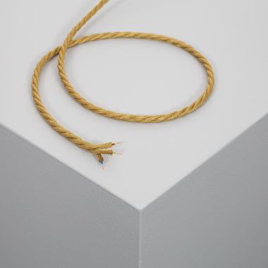 Product of Braided Textile Electrical Cable in Gold