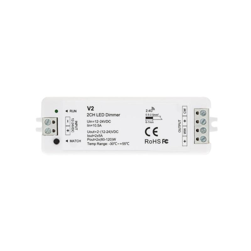 Prodotto da Controller Striscia LED CCT 2 Canali per Controllo Remoto RF 