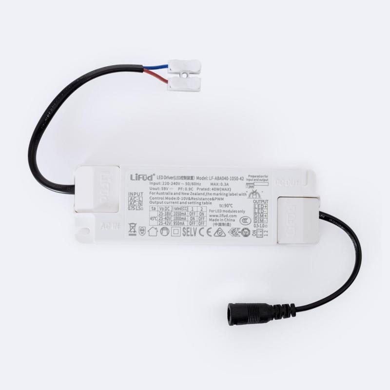 Prodotto da Driver LIFUD Regolabile 0-10V 220-240V No Flicker Output 25-38V 950-1050mA 24-40W LF-ABA040-1050-42