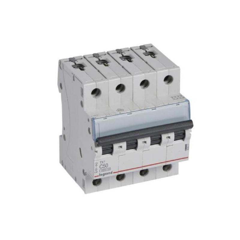 Produkt von Magnetothermischer Sicherrungsschalter Industriell MCB TX³ 4P 50A 6/10kA C-Kurve LEGRAND 403631