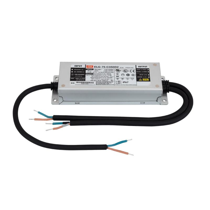 Produkt von Treiber Mean WELL ELG-75-C350-D2  IP67 Dimmbar Programmierbar 107-214V DC 75W