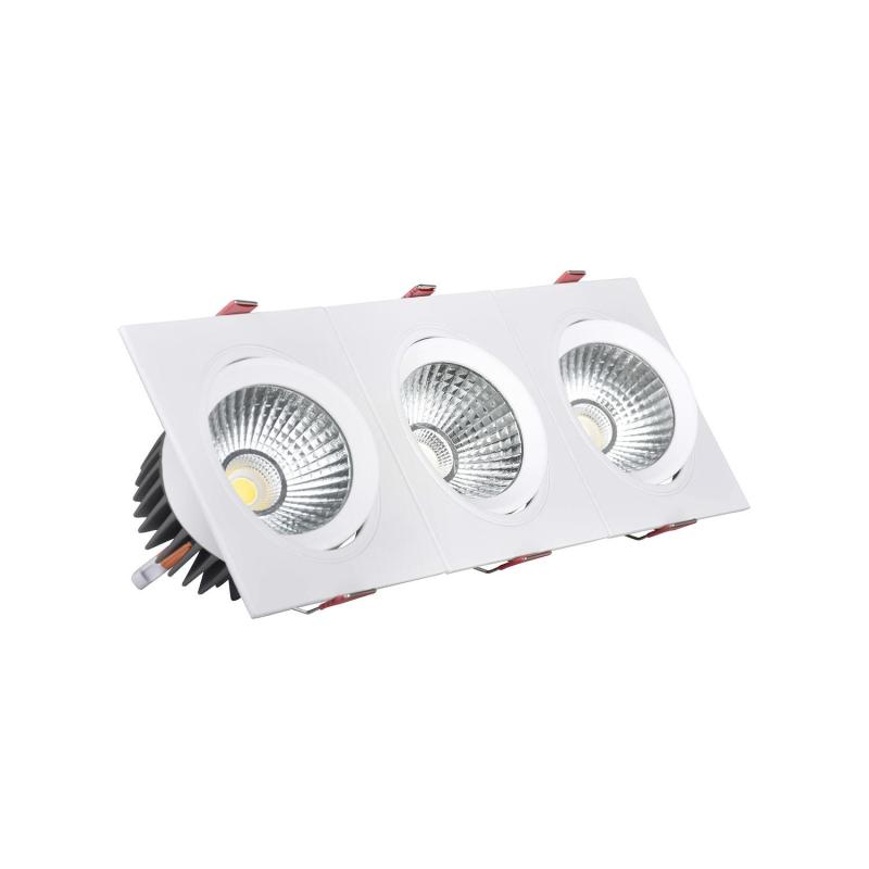 Product van Downlight New Madison Triple Rechthoekig LED 30W Zaag maat 315x95 mm