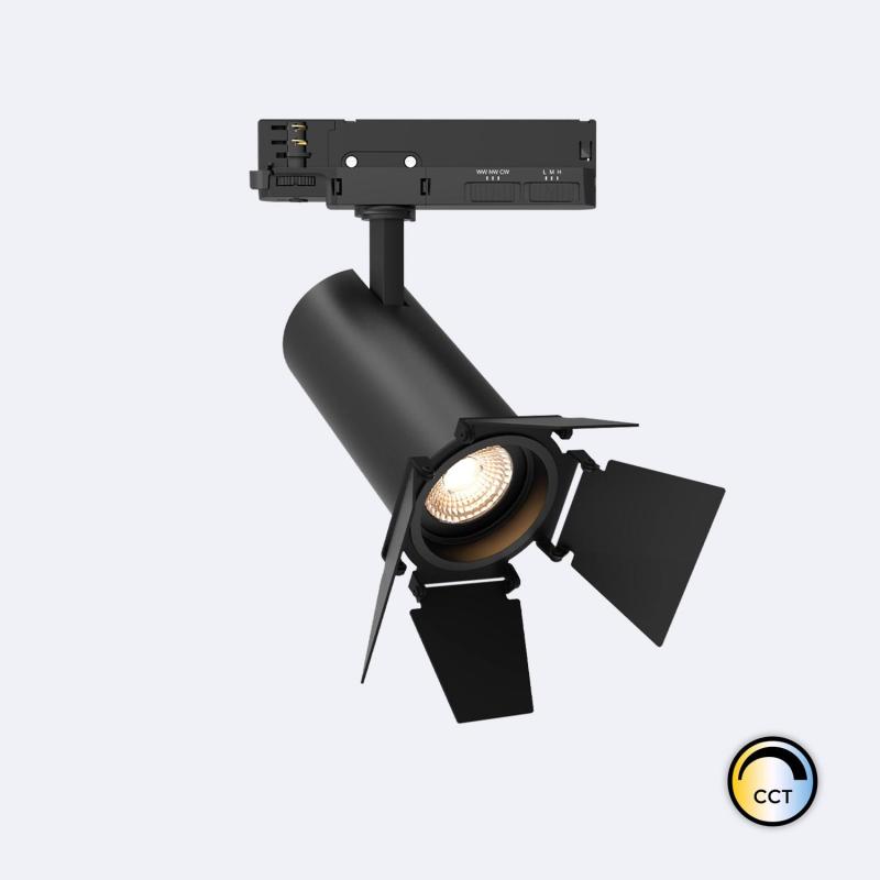 Produit de Spot LED Fasano Cinema 30W pour Rail Triphasé CCT Dimmable DALI Noir