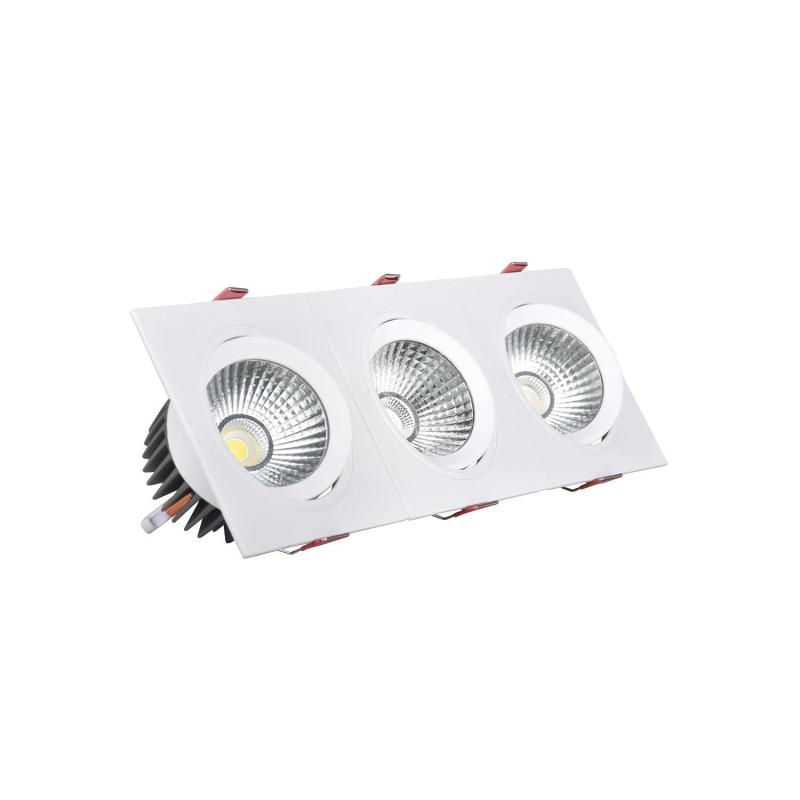 Product van Downlight New Madison Triple Rechthoekig LED 15W Zaag maat 255x75 mm