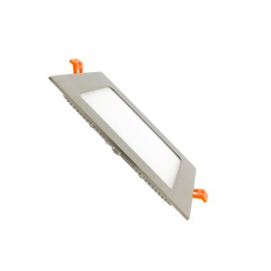 Dalle LED 12W Carrée Extra-Plate Coupe 152x152mm Argentée