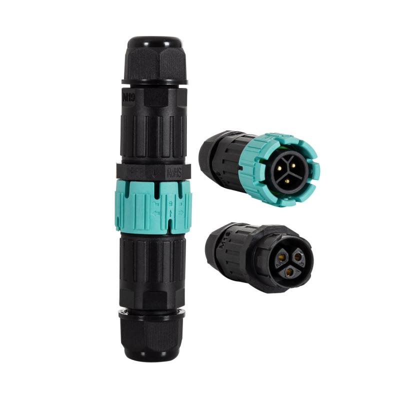 Prodotto da Connettore per Cavi Tenuta Stagna Connessione Maschio Femmina 3 Pin 0.5-2.5mm² IP68