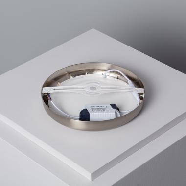 Produit de Plafonnier LED Rond Métal Design Silver 18W Ø225mm 