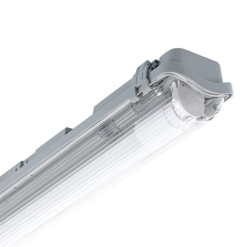 Product van Slim Waterproof Armatuur  Voor Een 60cm IP65  LED-buis Met Een Zijaansluiting.