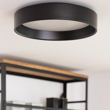 Produkt von LED-Deckenleuchte 20W Rund Metall CCT Wählbar Ø450 mm Schwarz Design