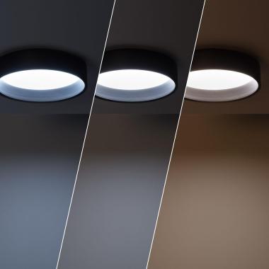 Produkt von LED-Deckenleuchte 15W Rund Metall Ø350 mm CCT Wählbar Schwarz Design