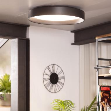 Product van Plafondlamp LED 30W Rond Metaal Ø550 mm  CCT Selecteerbaar Black Design