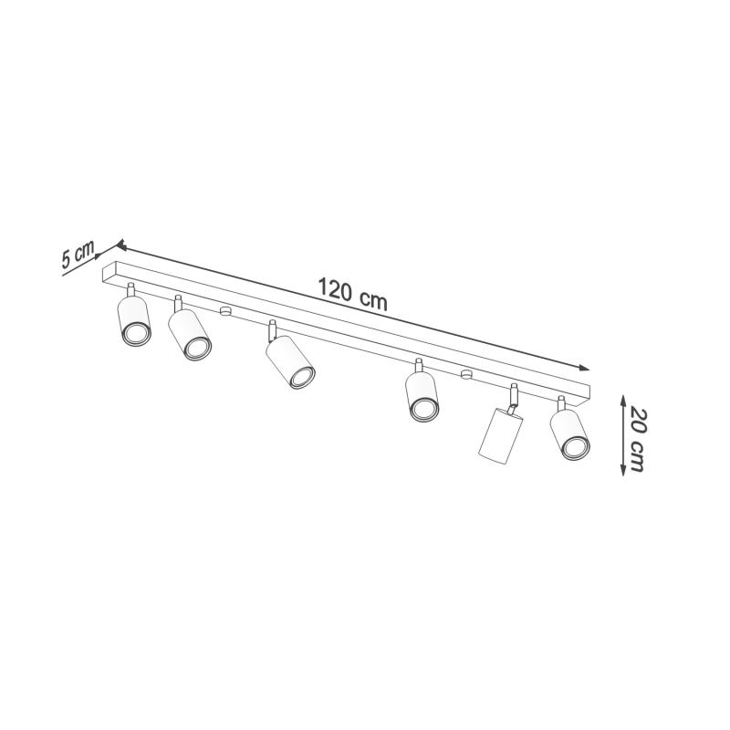 Product of Berg 6 Wooden Ceiling Lamp SOLLUX