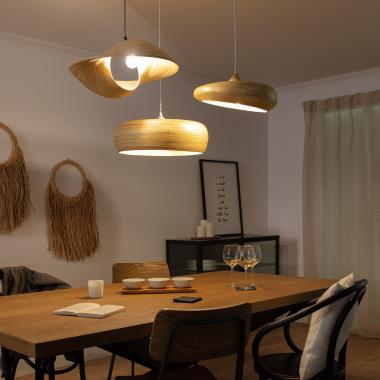 Product of Shuka Acacia Bamboo Pendant Lampshade ILUZZIA 