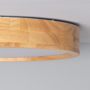 Product van Plafondlamp LED 20W Rond  Hout Ø400 mm CCT Selecteerbaar Kayu