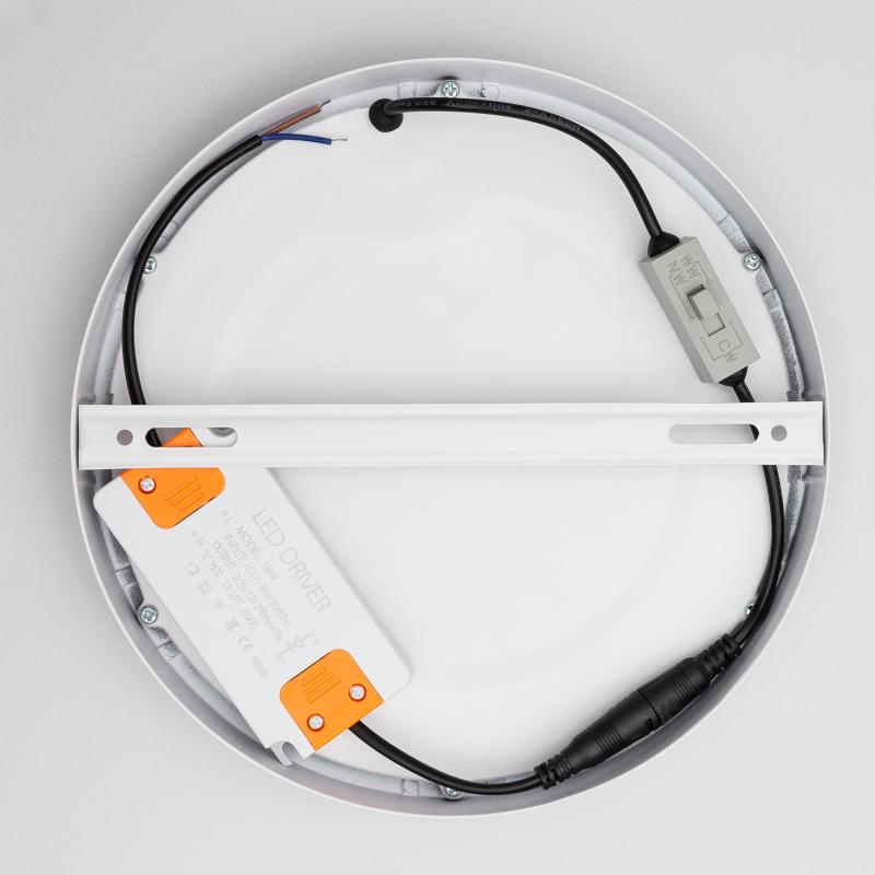 Product van Plafondlamp LED 18W Rond Aluminium Ø210 mm Slim CCT Selecteerbaar Galán Switch Dimm