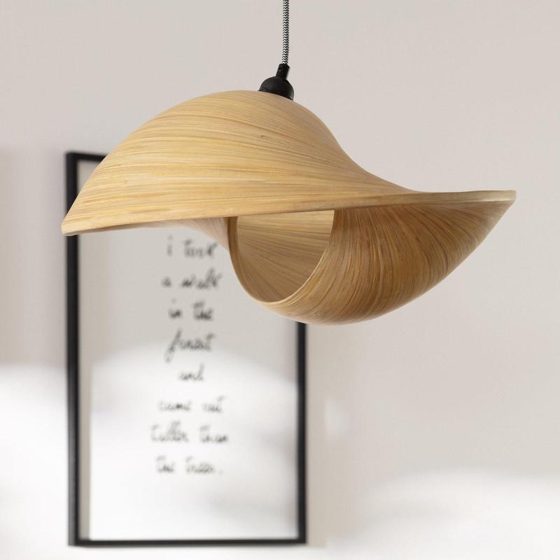 Product of Shuka Acacia Bamboo Pendant Lampshade ILUZZIA 