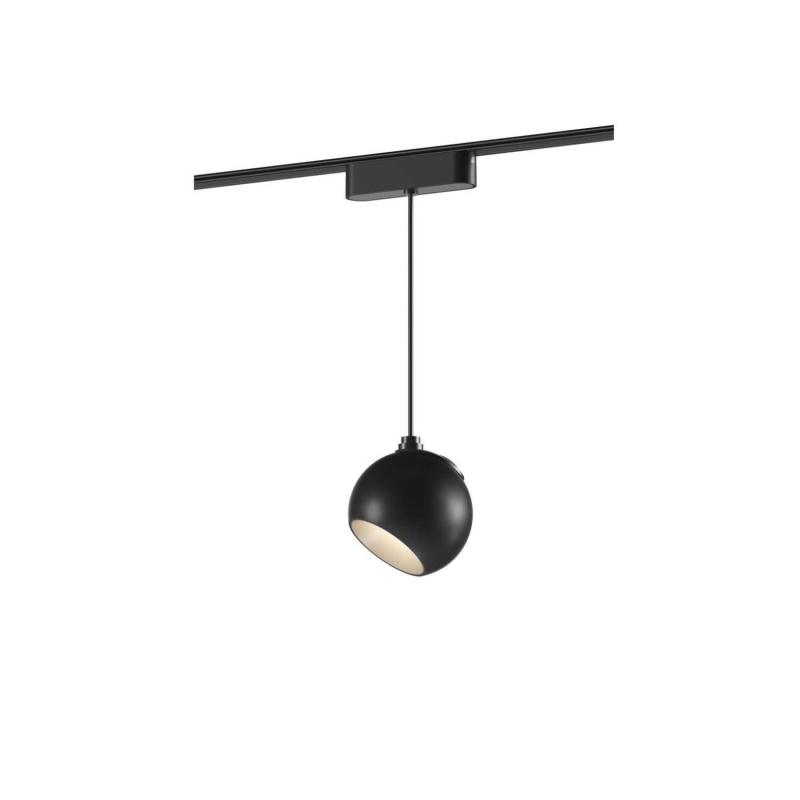 Product van Magnetische LED Hang Track Spot Een Fase Concave Spot 25 mm SuperSlim 12W 48V ZwartØ100 mm 