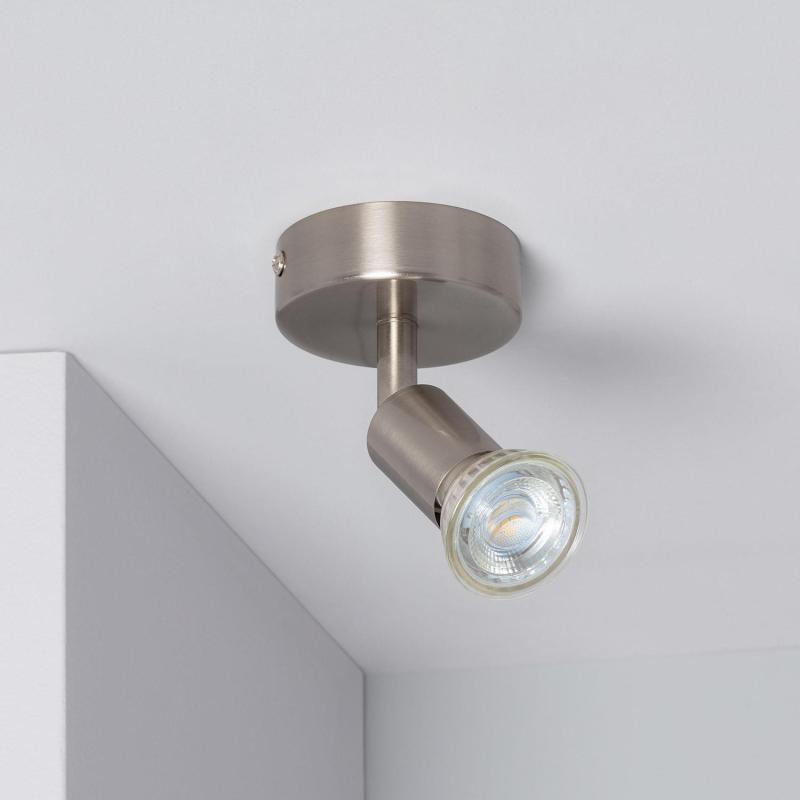 Product of Oasis Adjustable Aluminium 1 Spotlight Ceiling Lamp in Silver