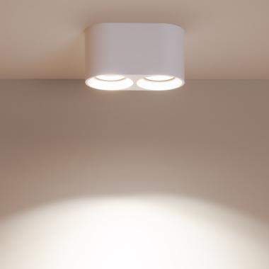 Product of Space Double Ceiling Spotlight with GU10 Bulb in White 