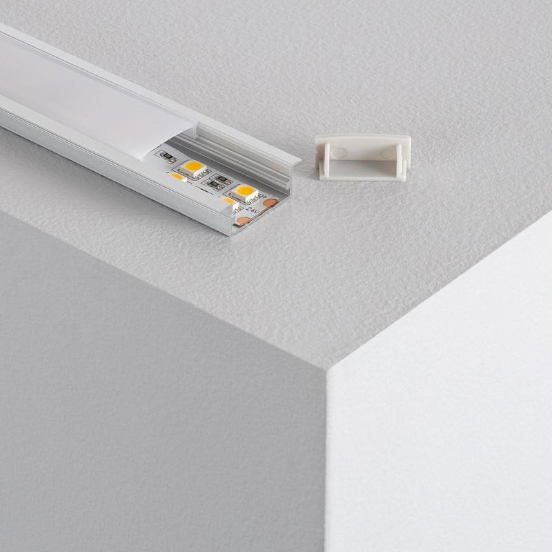 Product of Recessed Aluminium Profile with Continuous Cover for Double Length LED Strip