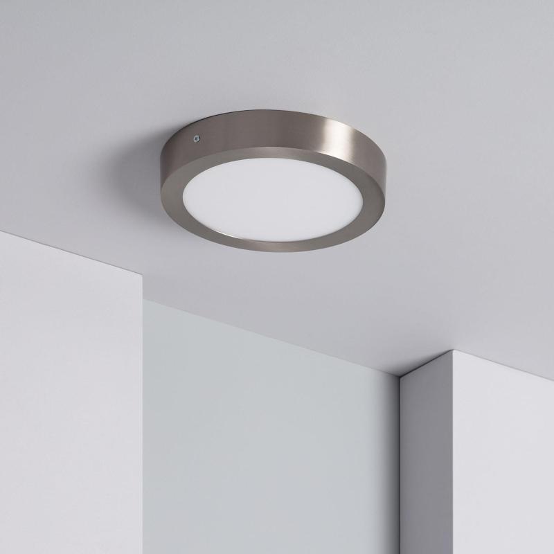 Produit de Plafonnier LED Rond 18W Métal Ø225 mm Argenté 