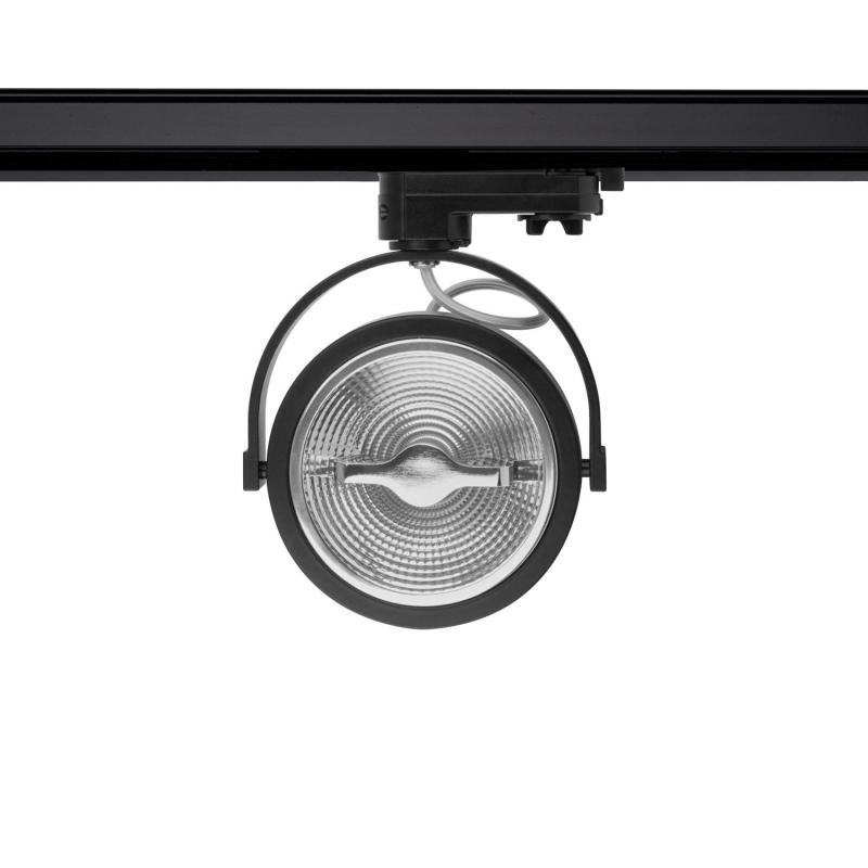 Produit de Spot LED sur Rail Triphasé CREE AR111 15W Dimmable Noir