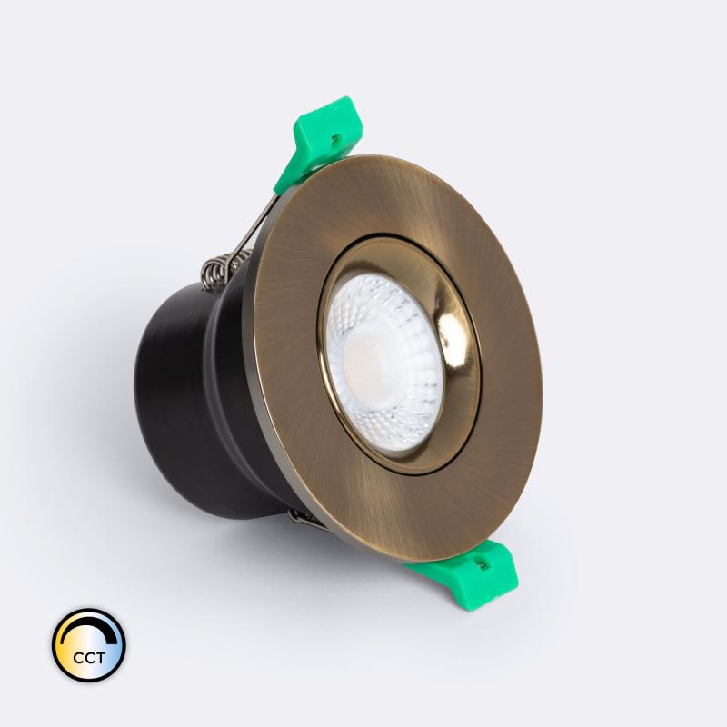 Product of Round Adjustable Dimmable 5-8W LED Downlight Ø65mm Cut Out Solid Design Fire Rated IP66