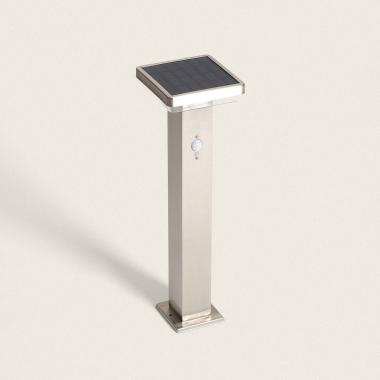 Barton Square 5W Aluminium Outdoor Solar LED Bollard with Motion Sensor 50cm