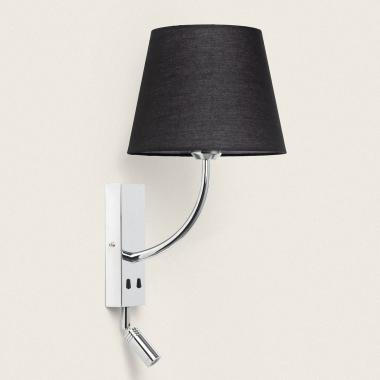 Wandlamp met Leeslamp 2.5W Metaal Silver-Teylo Conne