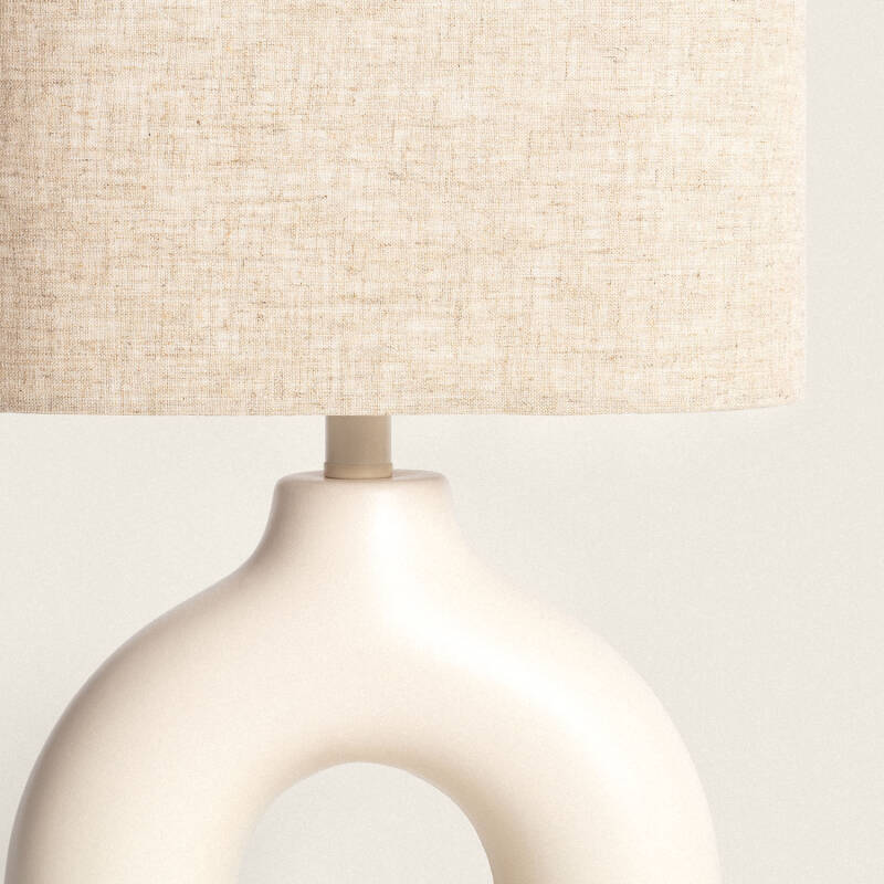 Product of Memphis Ceramic & Fabric Table Lamp 