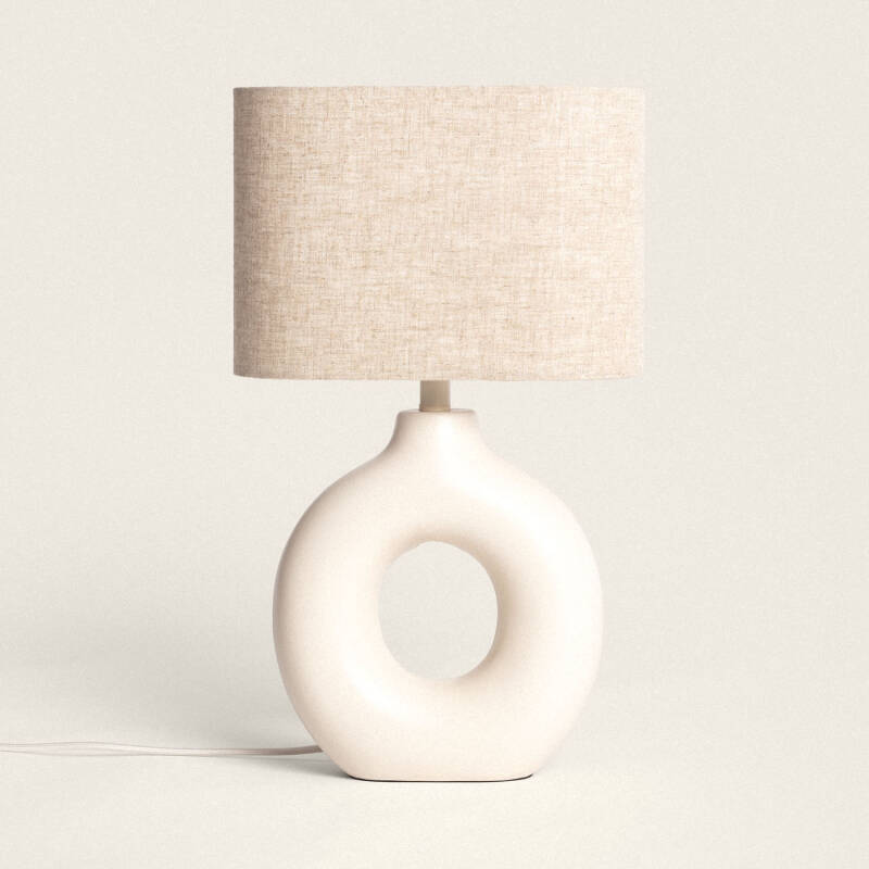 Product of Memphis Ceramic & Fabric Table Lamp 