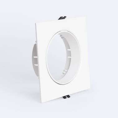 Portafaretto Downlight da Incasso Quadrato Orientabile per Lampadina LED GU10 AR111 Foro Ø135 mm