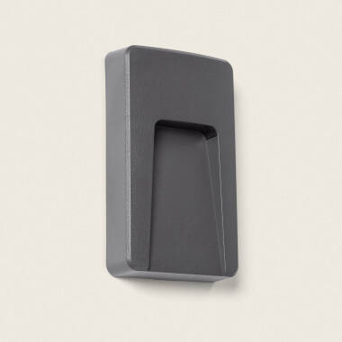 Joy Rectangular Outdoor 3W LED Wall Light in Anthracite