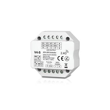 Product Controller Regolatore LED 12/24V DC per Striscia LED Monocolore/CCT/RGB/RGB/RGBW compatibile con Pulsante e Telecomando RF