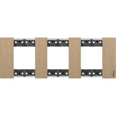 BTicino Living Now 2 x 3 KA4802M3L_ Wooden Module Plate Cover