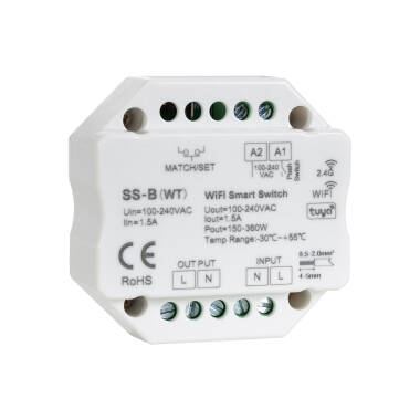 Interruttore LED Wi-Fi RF Compatibile con Pulsante