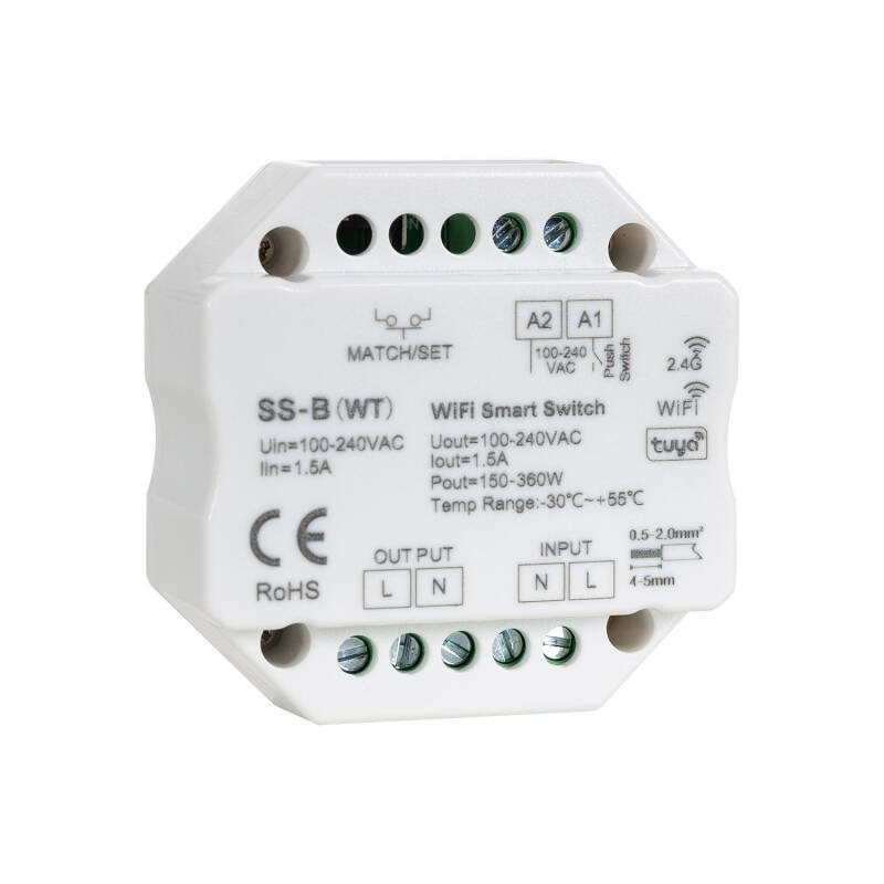 Produit de Module Interrupteur LED WiFi RF Compatible Bouton-Poussoir 